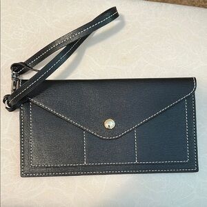 Dooney & Bourke Black Envelope Wristlet Clutch
